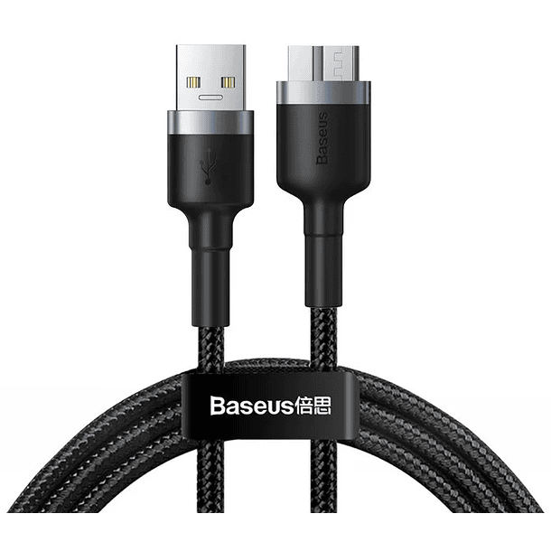 Cable Baseus Cafule USB 3.0 Macho a Micro-B 2A de 1 Mt en color Gris Oscuro 1