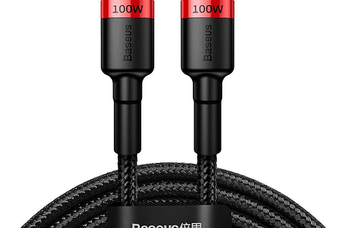 Cable  100W Cable tipo C (20V 5A) 2m (Rojo+Negro)