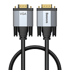 Cable adaptador bidireccional Series VGA macho a VGA macho 1m Gris oscuro 1