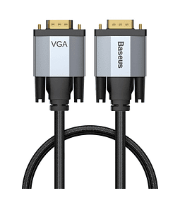 Baseus Enjoyment Series VGA Male To VGA Male bidirectional Adapter Cable 1m Dark gray