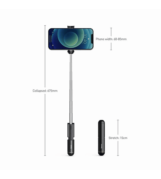 Palo Selfie Ultra Mini Bluetooth plegable negro 