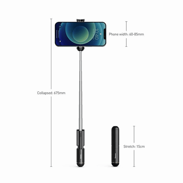 Palo Selfie Ultra Mini Bluetooth plegable negro  3