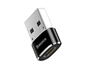 Adaptador Convertidor USB Macho a USB Tipo-C Color Negro