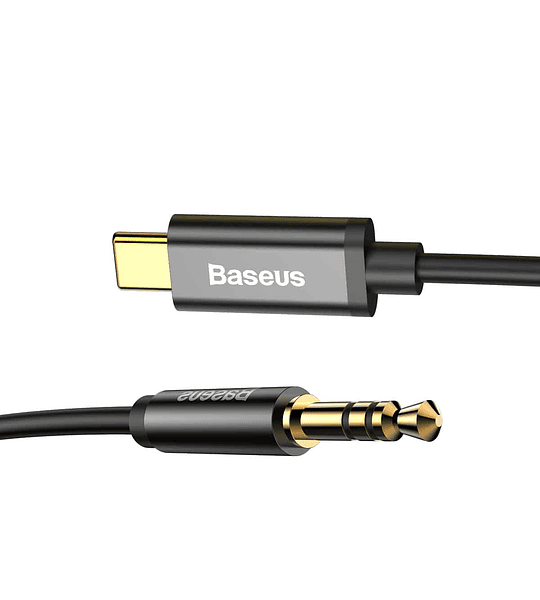 Cable de Audio Tipo C Macho a 3.5mm Macho M01 en Color Negro