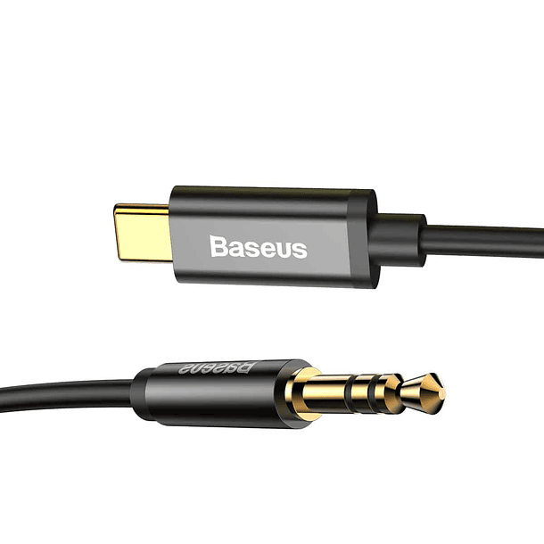 Cable de Audio Tipo C Macho a 3.5mm Macho M01 en Color Negro 2