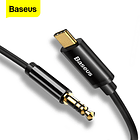 Cable de Audio Tipo C Macho a 3.5mm Macho M01 en Color Negro 4