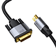 Baseus Enjoyment Series 4KHD macho a DVI macho cable adaptador bidireccional 2m gris oscuro