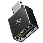 Adaptador Tipo-C Macho a USB Hembra Adaptador Convertidor Negro  1