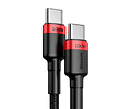 Cable  100W Cable tipo C (20V 5A) 2m (Rojo+Negro)