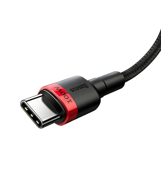 Cable  100W Cable tipo C (20V 5A) 2m (Rojo+Negro)