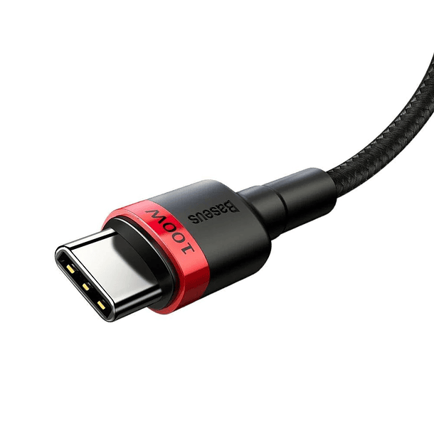 Cable  100W Cable tipo C (20V 5A) 2m (Rojo+Negro) 3