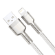 Cable de Datos de Metal USB a  IP 2.4A 1m Blanco CALJK-A02