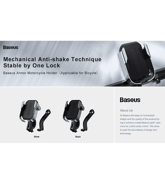 Baseus Armor Motorcycle holderBlack
