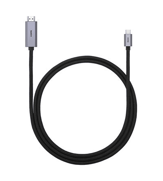 Cable Baseus Alta Definición  Serie USB Tipo C - Hdmi 2.0 4K 60HZ 1Mt Negro 