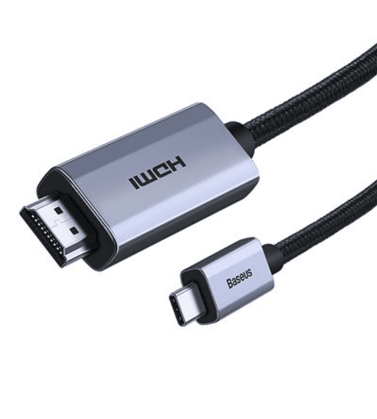 Cable Baseus Alta Definición  Serie USB Tipo C - Hdmi 2.0 4K 60HZ 1Mt Negro 