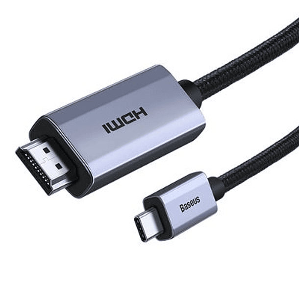 Cable Baseus Alta Definición  Serie USB Tipo C - Hdmi 2.0 4K 60HZ 1Mt Negro  1