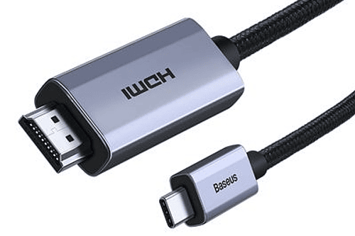 Cable Baseus Alta Definición  Serie USB Tipo C - Hdmi 2.0 4K 60HZ 2Mt Negro 