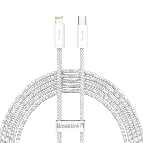 Cable Tipo-C a Lightning 20W de 2Mt en color blanco
