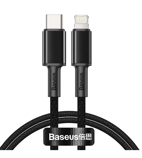 Cable Baseus USB-C / Type-C - Lightning / iPhone 1Mt CATLGD-01 con soporte para carga rápida 20W PD