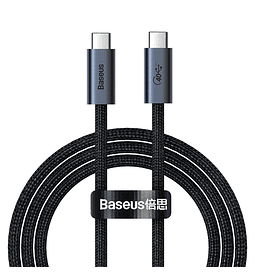 CABLE BASEUS FLASH SERIES USB4 CON TODAS LAS FUNCIONES TYPE-C TO TYPE-C 100W 1Mt CASS010014