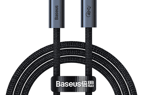 Cable Baseus Series USB4 Tipo-C a Tipo-C 100W 1Mt 