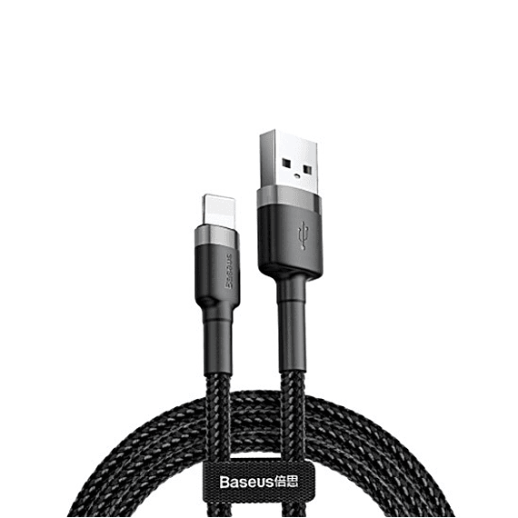 Cable de Datos Lightning de 2.4A y 1 Mt Color Negro