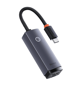 Adaptador Baseus Lite Series USB Tipo C - Toma LAN RJ45 100Mbps gris