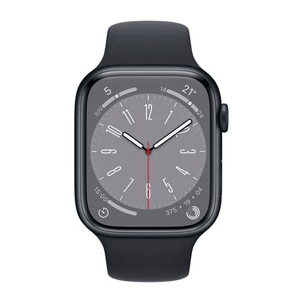  Apple Watch Series 8, Case Aluminio Medianoche, 45mm, Correa Deportiva Medianoche MNP13BE/A 1