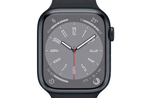  Apple Watch Series 8, Case Aluminio Medianoche, 45mm, Correa Deportiva Medianoche MNP13BE/A