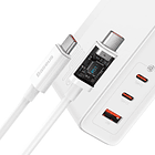Cargador rapido Baseus 140W 2-C y 1-USB 3
