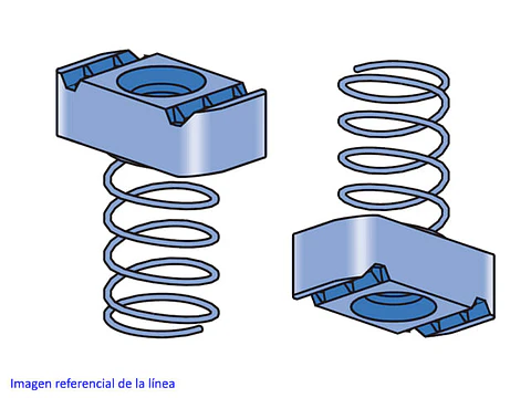 Stanford Tuerca Riel con Resorte 3/8-16 Galvanizada (Spring Nut)