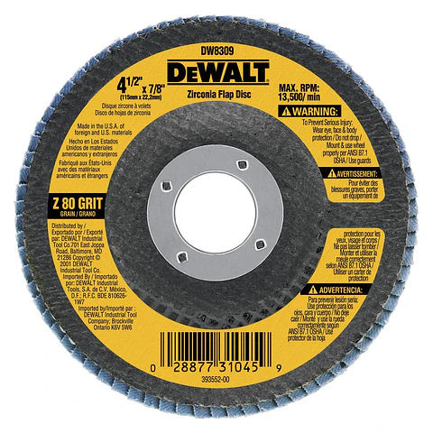DeWalt Disco Flap Zirconia 115mm Z60 (Caja x 10) DW8308