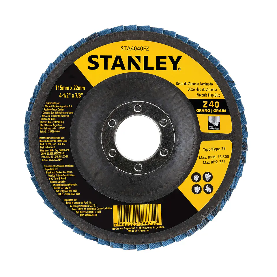 Stanley Disco Lija Flap Zirconia 4.5