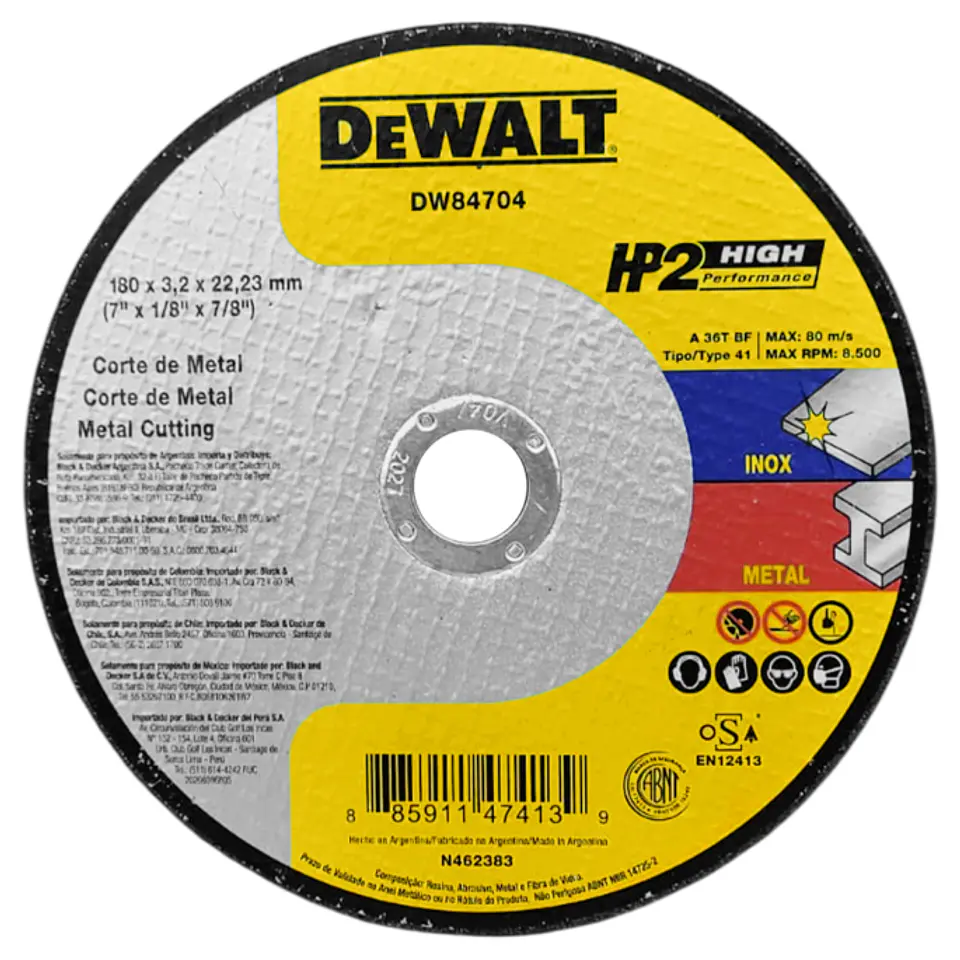 DeWalt Disco Corte Inox/Metal 7
