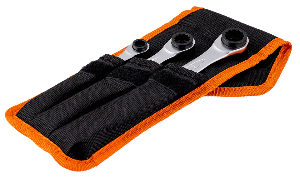 Bahco Juego 3 Llaves Estrella con Carraca 4 en 1, 8-19mm (S4RM-3T) 1