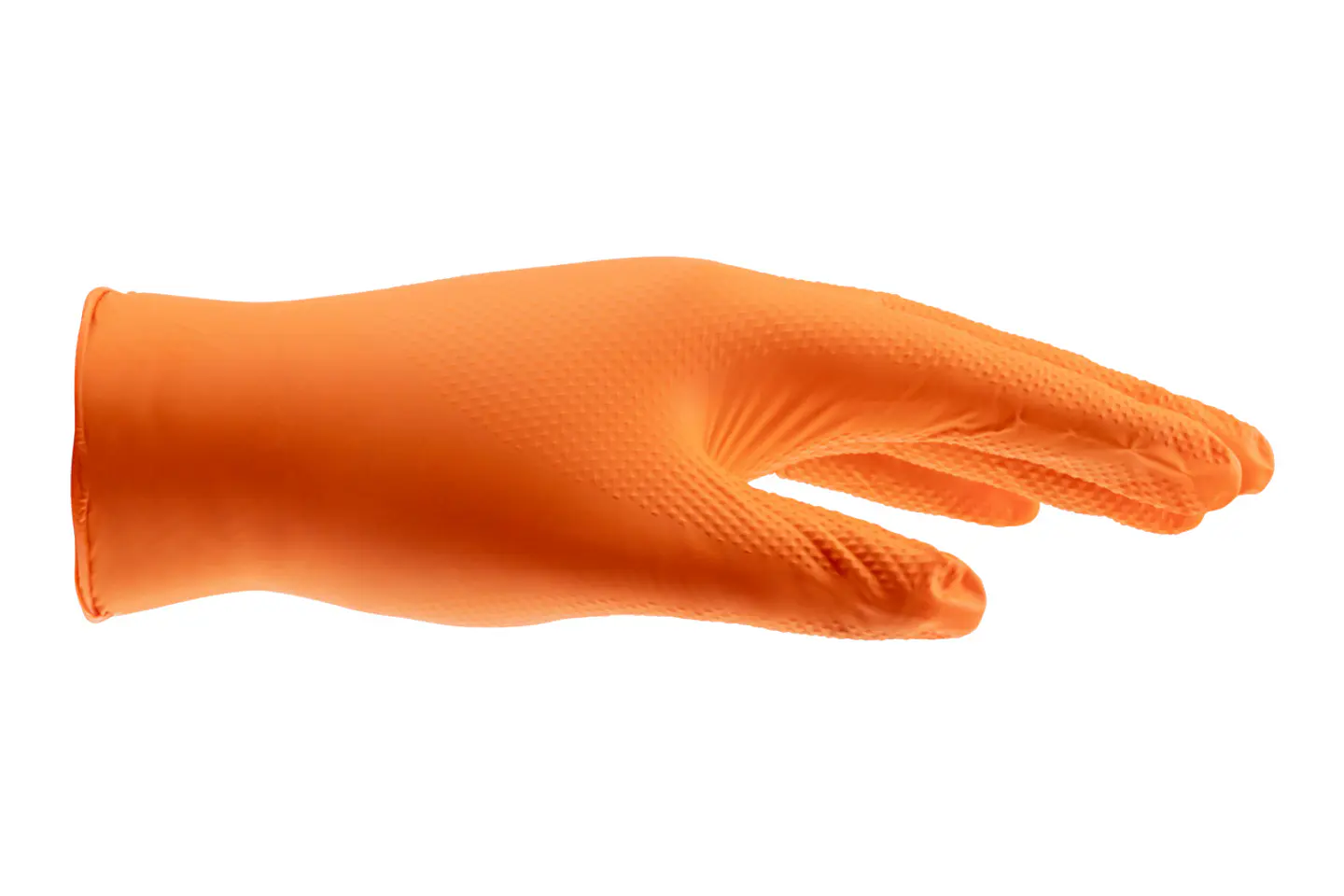 Guantes Nitrilo Würth Grip Naranja Talla L — Caja 50 Unidades Texturizado 1