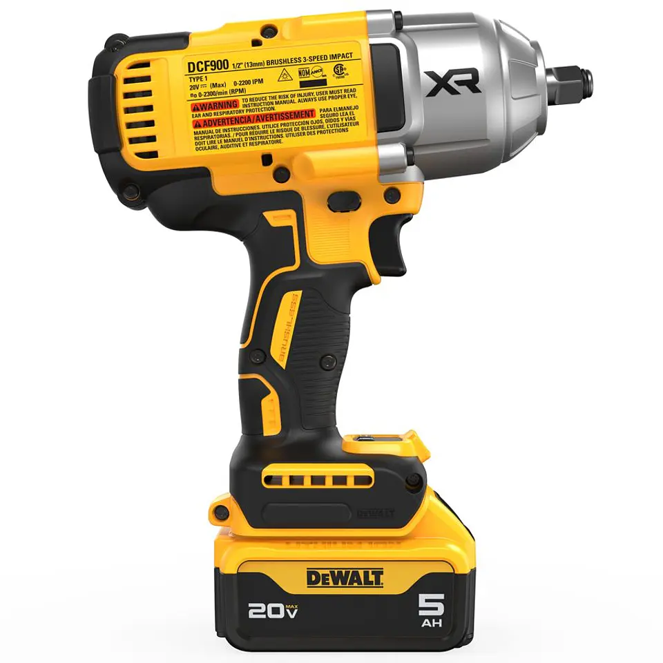 Llave Impacto 1/2 20V 2 Bat 5A.carg.Bolso DeWalt 3