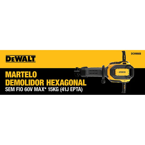 Martillo Demoledor 60V MAX Brushless 15Kg DeWalt