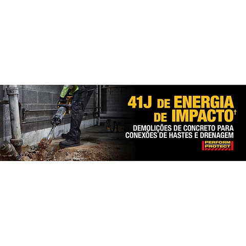 Martillo Demoledor 60V MAX Brushless 15Kg DeWalt