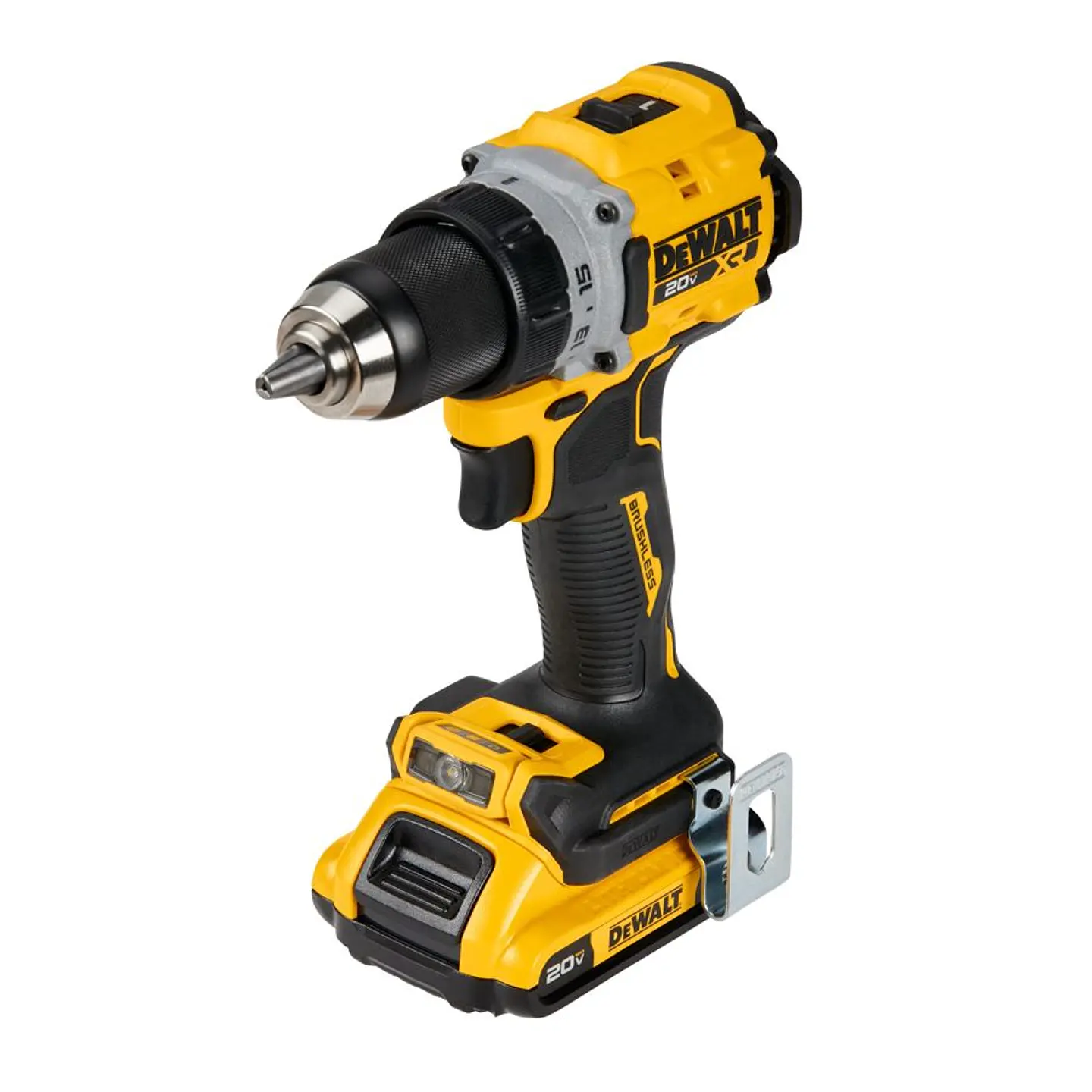 Taladro Atornillador de 13mm sin Carbones de 20V MAX XR DeWalt - 2 Baterías de 2 Ah + Cargador + Bolso de Traslado 3