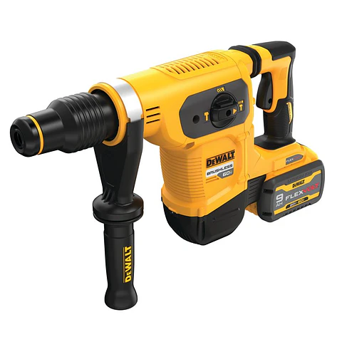 Rotomartillo SDS MAX 60V 5KG DeWalt - Incluye 2 Baterías 9Ah + Cargador 8Ah + Maleta de Traslado