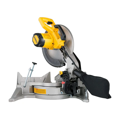 Sierra Ingleteadora 12" 1.600W DeWalt - Incluye (1) Llave de Ajuste. (1) Disco 12". (1) Bolsa Recolectora de Polvo y (1) Kit de Extensión
