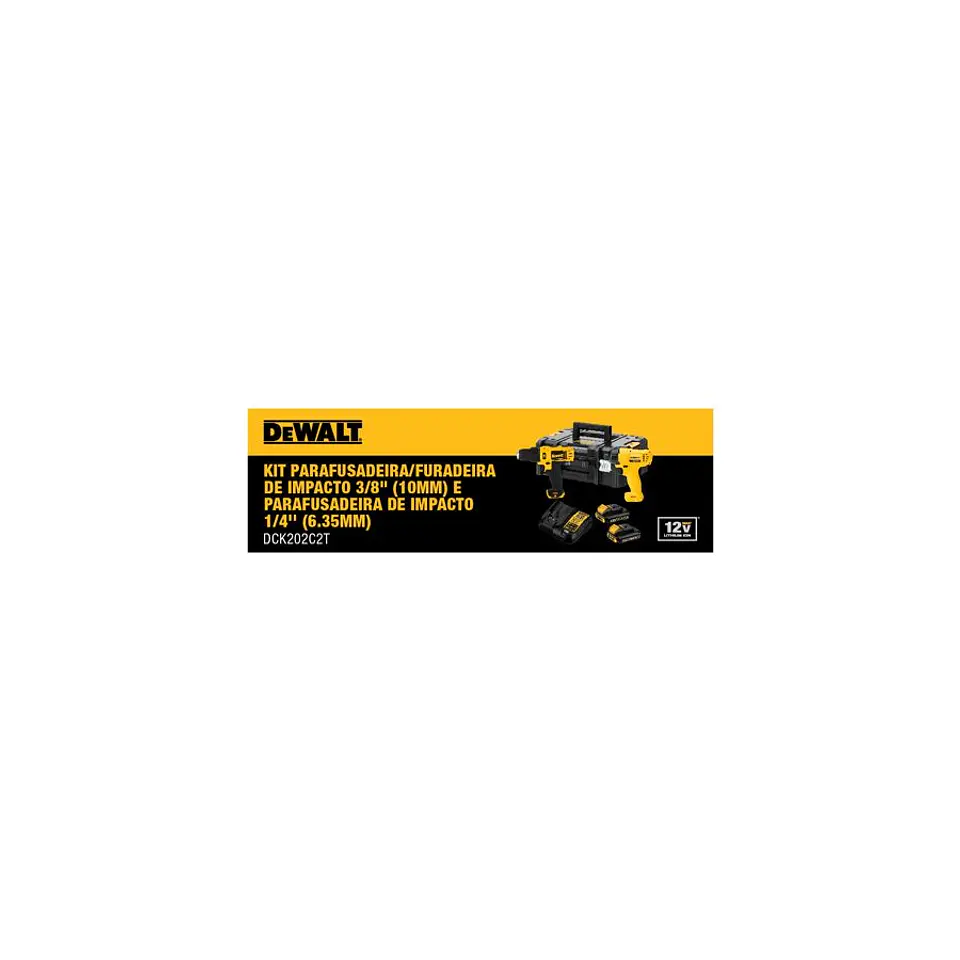 Kit Combinado 12V: Atornilladores y Caja Plastica DeWalt 2