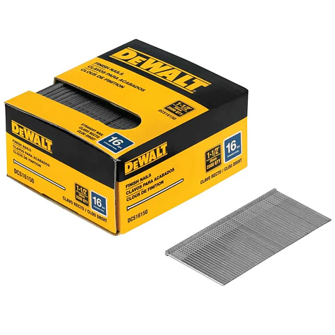 Clavos Rectos para Acabados 16GA 1-1/2IN DeWalt
