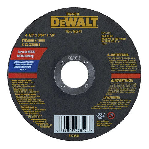 D. Corte Metal Profesional Dw 115x1.0mm DeWalt
