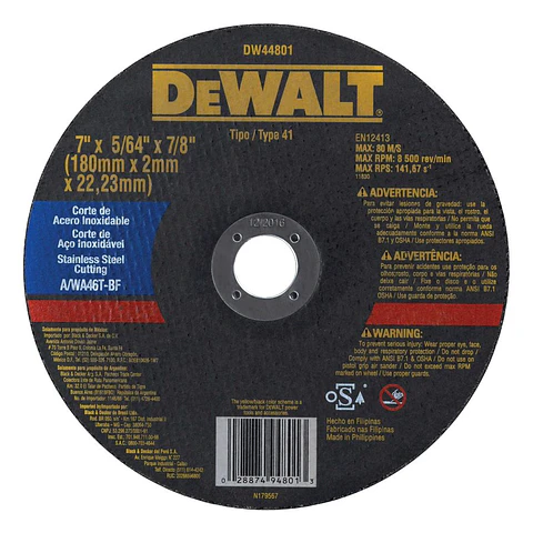 D. Corte Inox Profesional Dw 180x2mm DeWalt