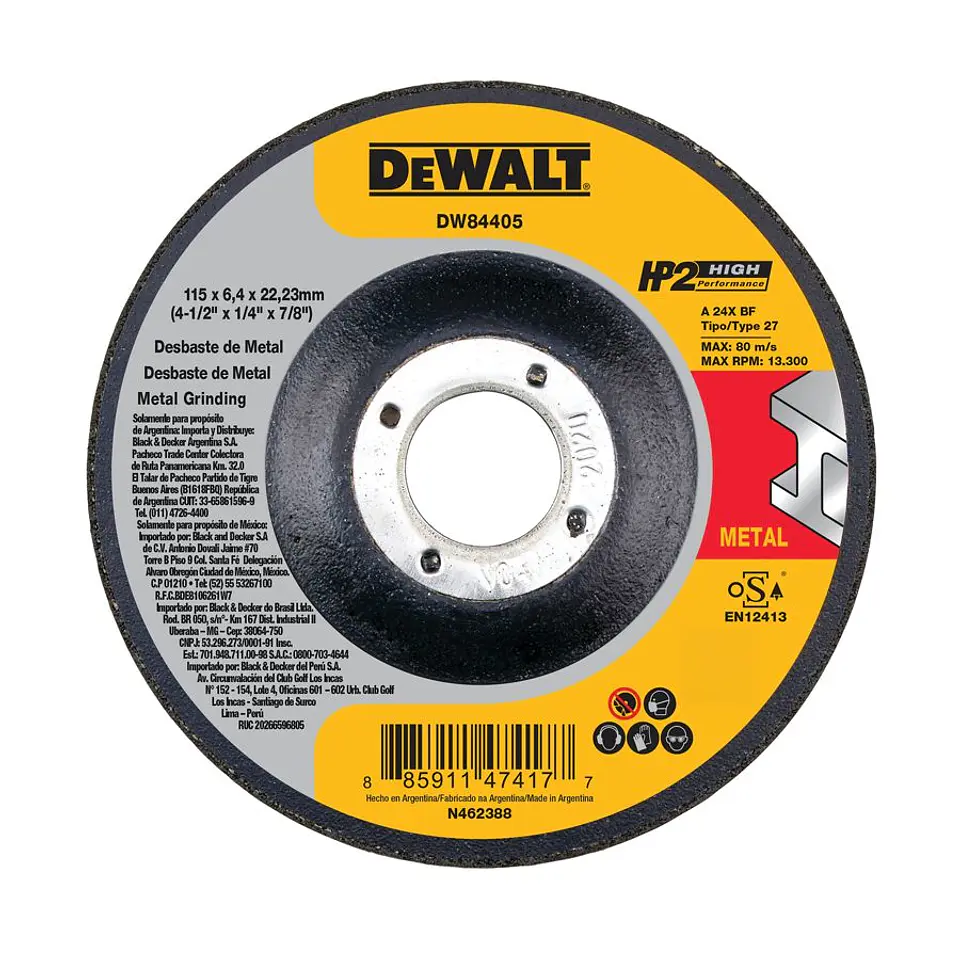 D. Desbaste Metal Indust. Dw 115x6,4mm DeWalt 1