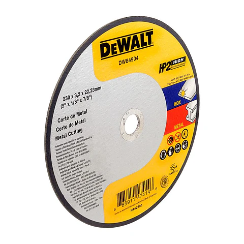 D. Corte Inox/metal HP2 Dw 230x3mm DeWalt