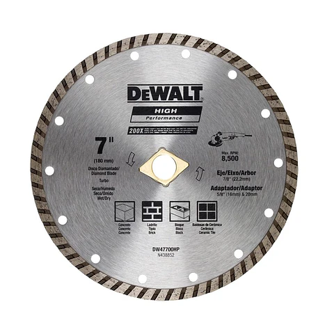 D. Diam. Ranurado 7' 180 X0.08X22 HP DeWalt