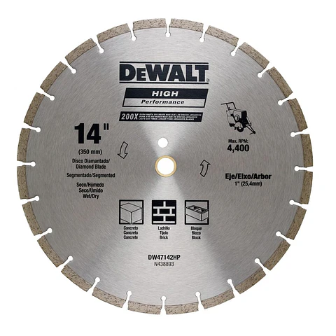 D. Diam. Segmentado Dw 356X0.125X22 HP DeWalt